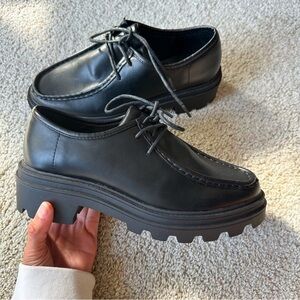 ASOS DESIGN MARVER LACE UP FLAT SHOES